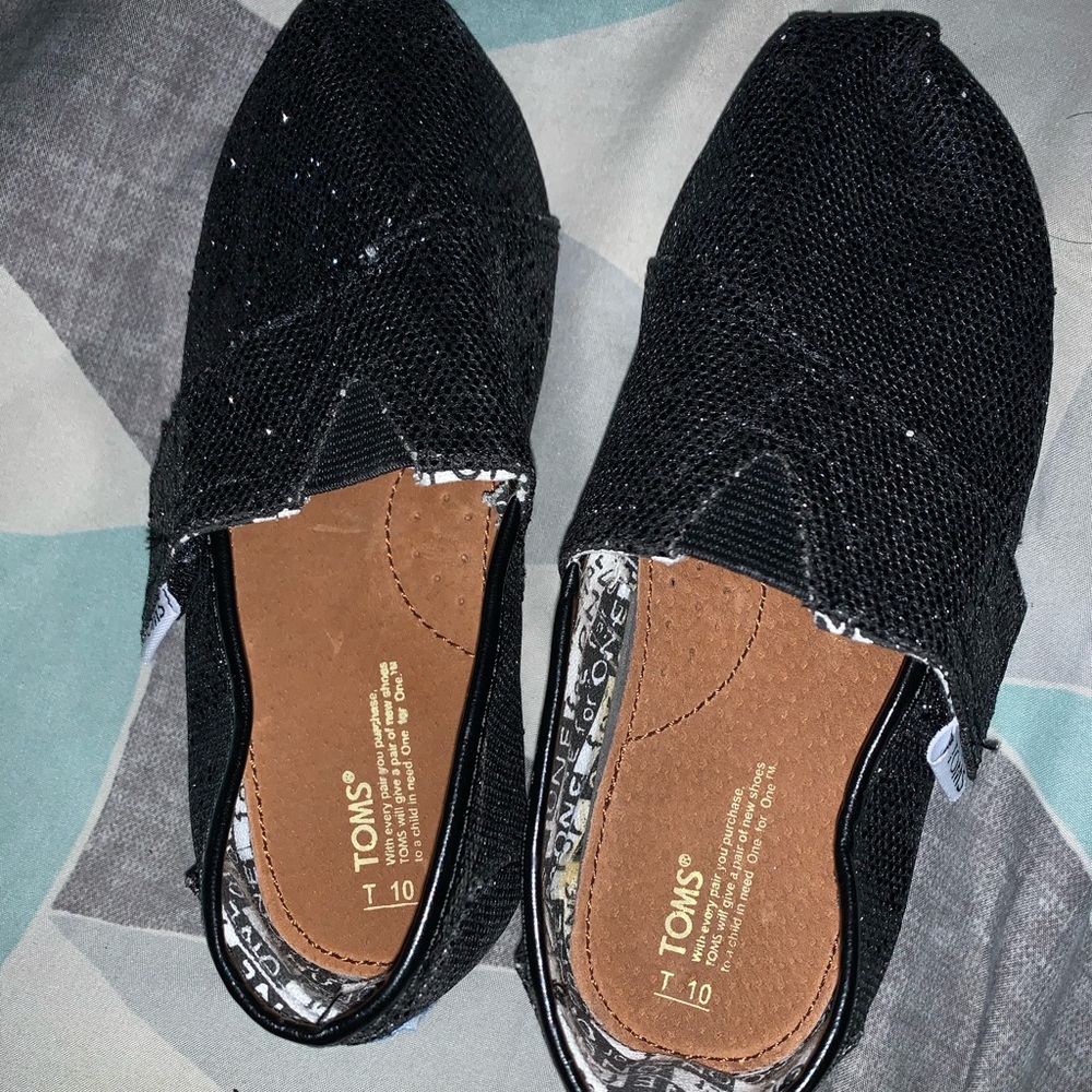 Toddler size 10 sparkly toms